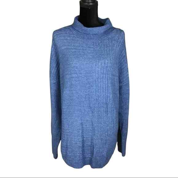 Como Vintage Women’s Sweater Small Blue Soft Knit Mock Neck Pullover NWT - Picture 8 of 11